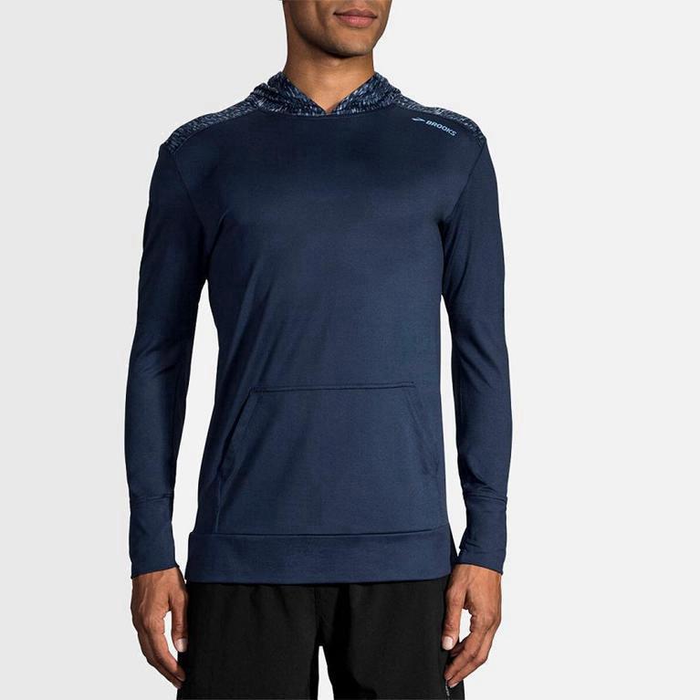 Brooks Dash NZ - Men's Running Jackets - Blue (59463-NDXO)